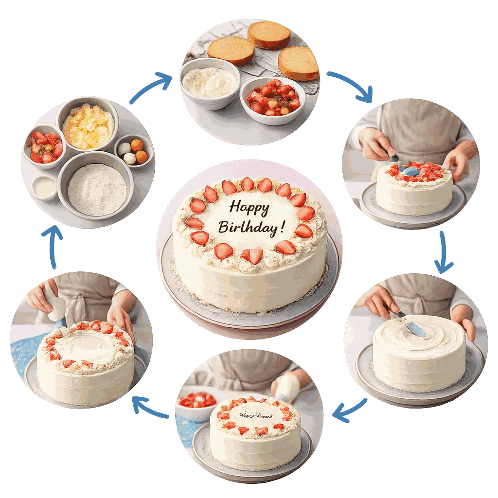 Blue swirl designer cake from Cake The Great, Lahore